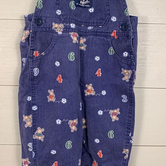 - Vintage Oshkosh B’Gosh baby boy overalls kangaroo soccer size 12 months … - Picture 3 of 10